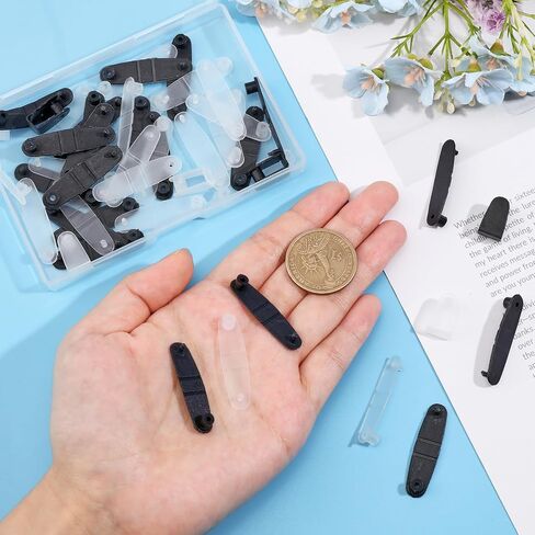 CHGCRAFT 50Pcs 2Colors Plastic Snap Jump Ring Plastic Buckle Button Keychain PP Clip Folding Ornament Key Chain Accessories, Mixed Color in Saudi Arabia