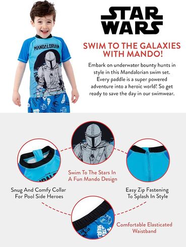 STAR WARS Swimset | Boys The Mandalorian Swim Set | Two Piece Swimwear for Kids in Saudi Arabia