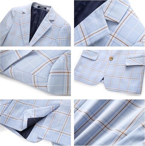 الأولاد بذلة سهرة حجم 4-16 منقوشة شريطية فستان بدلة سترة للأولاد 3 قطعة تويد مقلمة سليم صالح الدعاوى مجموعة in Kuwait