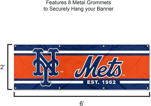 New York Mets Large 2x6 Foot Banner in Saudi Arabia