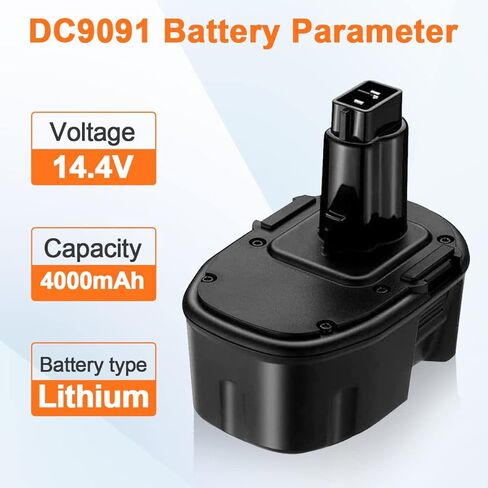 2 حزمة 14.4 فولت 4.0Ah DC9091 ni-mh استبدال البطارية لبطاريات ديوالت 14.4 فولت XRP DW9091 DW9094 DE9038 DE9091 DE9092 in Kuwait