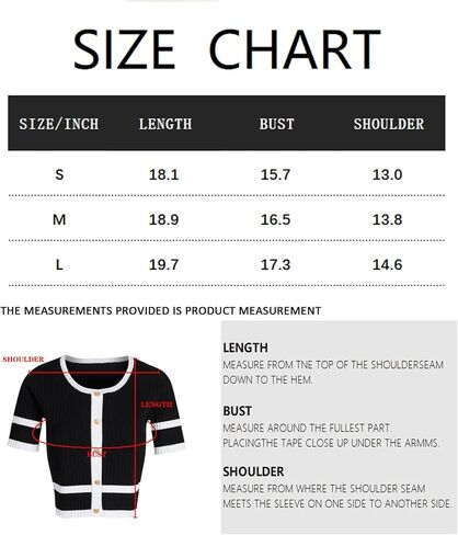 Women's Crew Neck Short Sleeve Collar Contrast Trim Button Front Slim Fit Knit Crop Top in Saudi Arabia