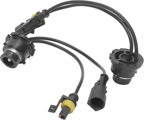 Aramox Lamp Socket Adapter Wire, Lamp Socket Adapter Wire D2S/D4S Ballasts to for HID Bulbs Conversion Wiring Harness Converter (Black) in Saudi Arabia