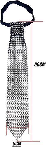 Rhinestone Necktie - Kids Men Women's Shine Sparkle Sequin Tie Great for Weddings,Halloween Cosplay Show Adjustable in Saudi Arabia