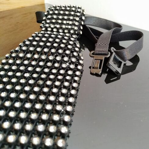 Rhinestone Necktie - Kids Men Women's Shine Sparkle Sequin Tie Great for Weddings,Halloween Cosplay Show Adjustable in Saudi Arabia