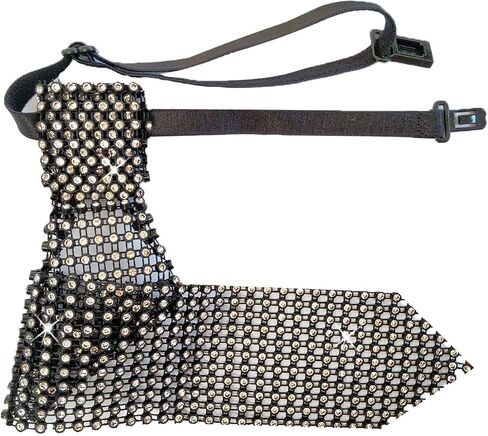 Rhinestone Necktie - Kids Men Women's Shine Sparkle Sequin Tie Great for Weddings,Halloween Cosplay Show Adjustable in Saudi Arabia