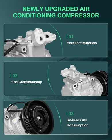 SCITOO AC Compressor 1987-2001 Compatible for Toyota Camry for Solara CO 10624GLC in Saudi Arabia