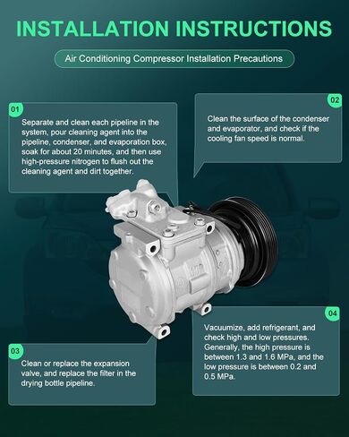 SCITOO AC Compressor 1987-2001 Compatible for Toyota Camry for Solara CO 10624GLC in Saudi Arabia