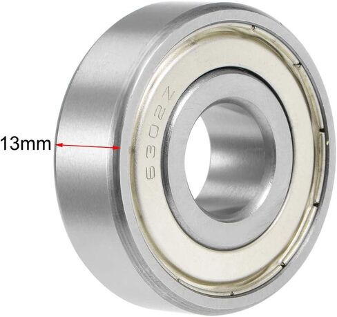 uxcell 6302ZZ Deep Groove Ball Bearing 15x42x13mm Double Shielded Chrome Steel Bearings 2-Pack in Saudi Arabia