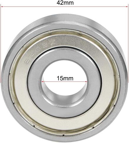 uxcell 6302ZZ Deep Groove Ball Bearing 15x42x13mm Double Shielded Chrome Steel Bearings 2-Pack in Saudi Arabia