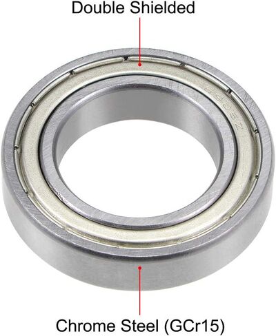 uxcell 6302ZZ Deep Groove Ball Bearing 15x42x13mm Double Shielded Chrome Steel Bearings 2-Pack in Saudi Arabia