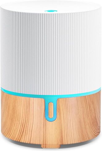 Essential Oil Diffuser Ceramic Electric Aroma Diffuser Aromatherapy Air Diffuser Fragrance Oil Diffuser with 7 Colors LED Light/Waterless Auto-Off Diffuser for Home Office 150ml-White in Saudi Arabia