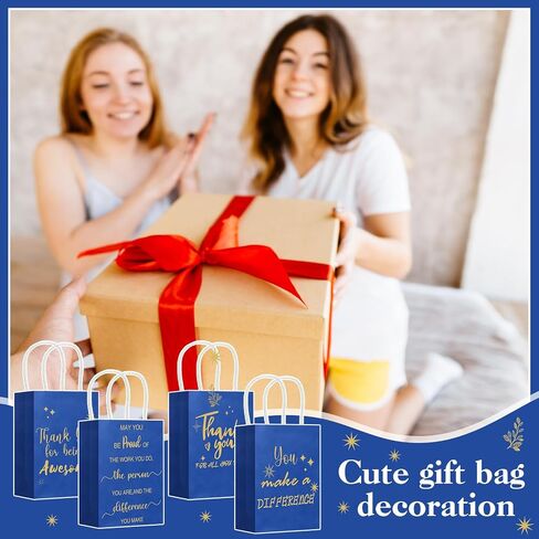 Gueevin 40 Pcs Employee Appreciation Bulk Thank You Gifts Paper Bags for Employee Pastor Coworker Social Worker Thank You Birthday Party Gift Team Appreciation Inspirational Gift(Kraft Color) in Saudi Arabia
