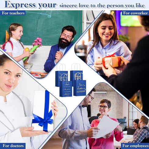 Gueevin 40 Pcs Employee Appreciation Bulk Thank You Gifts Paper Bags for Employee Pastor Coworker Social Worker Thank You Birthday Party Gift Team Appreciation Inspirational Gift(Kraft Color) in Saudi Arabia