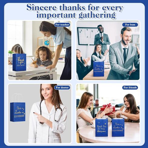 Gueevin 40 Pcs Employee Appreciation Bulk Thank You Gifts Paper Bags for Employee Pastor Coworker Social Worker Thank You Birthday Party Gift Team Appreciation Inspirational Gift(Kraft Color) in Saudi Arabia