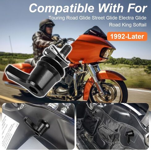 أقفال سرج لمنع السرقة، حقيبة سرج، قفل رافعة، قفل مسمار، صامولة، أجهزة أمان متوافقة مع التجول في شارع الطريق، إليكترا جلايد رود كينج سوفتيل 1992-في وقت لاحق in Kuwait