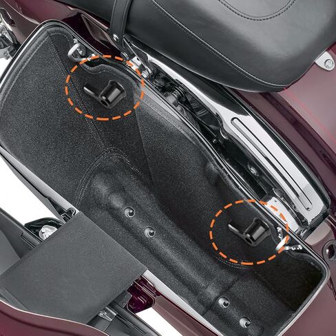 أقفال سرج لمنع السرقة، حقيبة سرج، قفل رافعة، قفل مسمار، صامولة، أجهزة أمان متوافقة مع التجول في شارع الطريق، إليكترا جلايد رود كينج سوفتيل 1992-في وقت لاحق in Kuwait