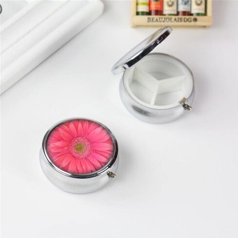Pill Box,Anime Cute Green Kawaii Round Pill Box 3 Compartment Decorative Pocket Purse Portable Mini Travel Medicine Tablet Vitamin Holder Organizer Pill Case in Saudi Arabia