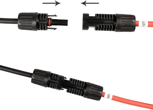 HQST Solar Panel Extension Cable 10 Feet 10AWG with Female and Male Connector Solar Panel Adaptor Kit Tool (10FT Red + 10FT Black) in Saudi Arabia