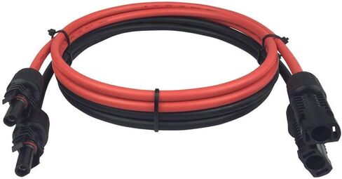 HQST Solar Panel Extension Cable 10 Feet 10AWG with Female and Male Connector Solar Panel Adaptor Kit Tool (10FT Red + 10FT Black) in Saudi Arabia