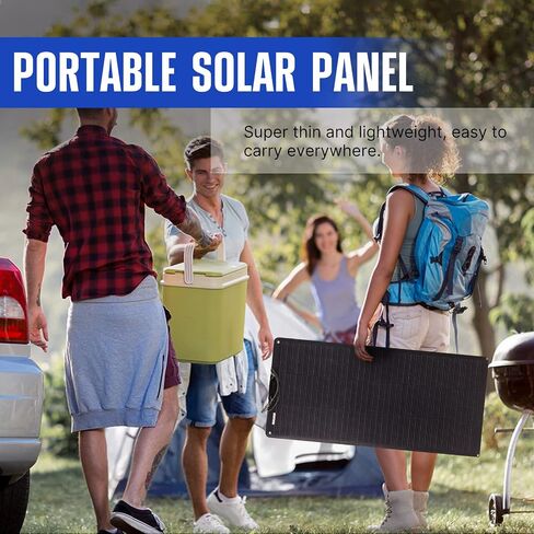 ATEM POWER Monocrystalline 55W Flexible Solar Panel 245° Bendable 12V Portable Solar Charger with Uneven Surfaces Lightweight for RV Tent Roof Boat Cabin Marine Camping in Saudi Arabia