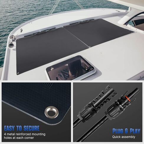 ATEM POWER Monocrystalline 55W Flexible Solar Panel 245° Bendable 12V Portable Solar Charger with Uneven Surfaces Lightweight for RV Tent Roof Boat Cabin Marine Camping in Saudi Arabia