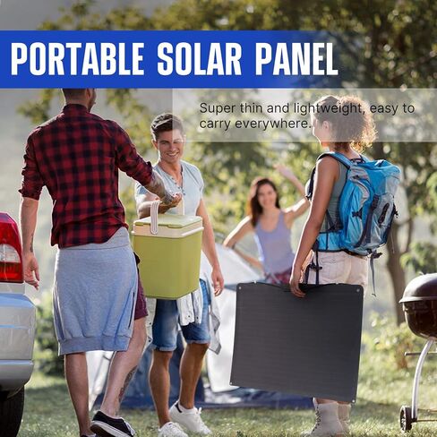 ATEM POWER Monocrystalline 55W Flexible Solar Panel 245° Bendable 12V Portable Solar Charger with Uneven Surfaces Lightweight for RV Tent Roof Boat Cabin Marine Camping in Saudi Arabia