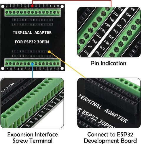 4Pcs ESP32 Breakout Board 30Pin GPIO 1 into 2 for 30PIN ESP32 ESP32S Development Board in Kuwait