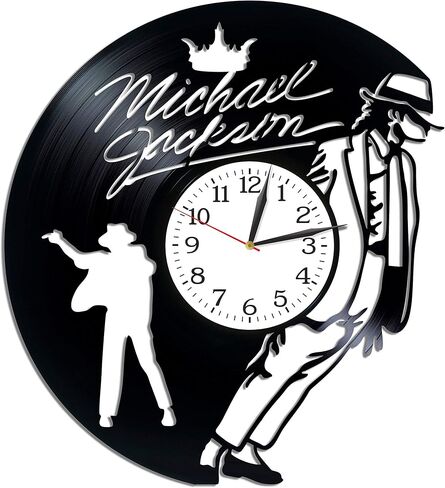 Moonwalker Clock Music Art Lp Vinyl Retro Record Wall Clock Modern King of Pop Gift Birthday Gift for Woman Michael Jackson Gift Wall Clock Exclusive Xmas Gift Idea for Fan in Saudi Arabia