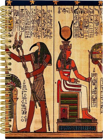Ancient Egyptian Gods Hieroglyphics Mythology Art Lined Hardcover Spiral Notebook Journal 5.5×8.3 Inch,College Ruled Notebook for Work Notes Journaling,Egyptian History Gifts in Saudi Arabia