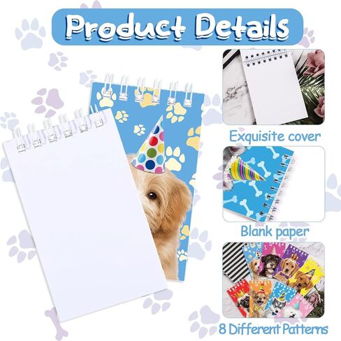 Mini Notepads, 24 Pcs Cat Multicolor Style Pocket Notebooks Spiral Mini Notebook for Kids Birthday Party Supplies, 8 Styles (Cat) in Saudi Arabia
