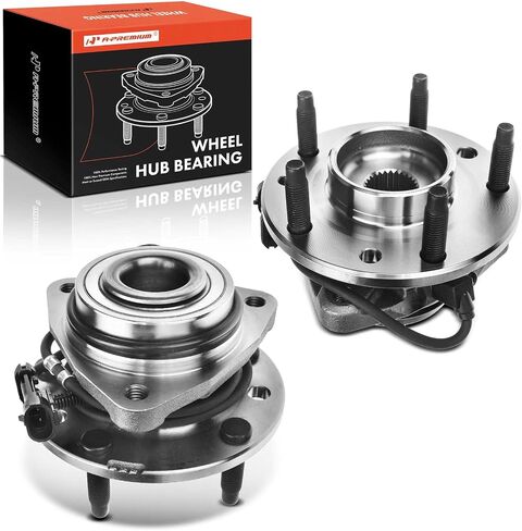 A-Premium 2 × محمل العجلة الأمامية ومجموعة المحور مع ABS و5 عروة متوافقة مع Chevy & GMC & Isuzu & Oldsmobile - 1997-2005 - Blazer، S10، Jimmy، Sonoma، Hombre، Bravada in Saudi Arabia
