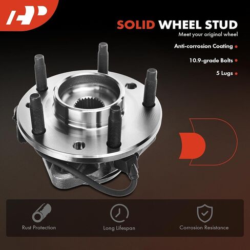 A-Premium 2 × محمل العجلة الأمامية ومجموعة المحور مع ABS و5 عروة متوافقة مع Chevy & GMC & Isuzu & Oldsmobile - 1997-2005 - Blazer، S10، Jimmy، Sonoma، Hombre، Bravada in Saudi Arabia