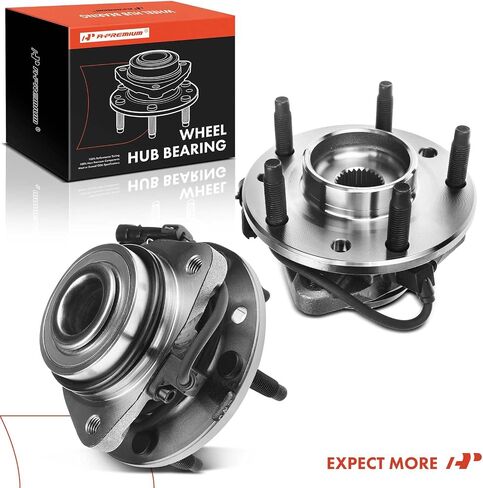 A-Premium 2 × محمل العجلة الأمامية ومجموعة المحور مع ABS و5 عروة متوافقة مع Chevy & GMC & Isuzu & Oldsmobile - 1997-2005 - Blazer، S10، Jimmy، Sonoma، Hombre، Bravada in Saudi Arabia