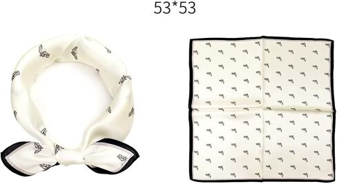 100% Mulberry Silk Scarfs for Women - 21" Lightweight Square Satin Head Scarf - Small Silk Hair Scarf for Sleeping in Saudi Arabia