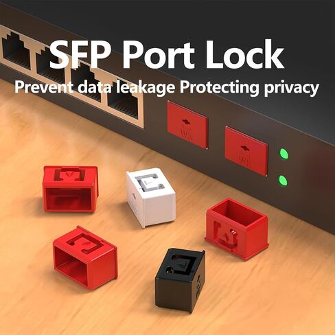 10 قطع قفل منفذ SFP مع مفتاح واحد، قفل منفذ التبديل/قابس أمان منفذ الألياف، غطاء غبار SFP لمنع الوصول غير المصرح به، مناسب لمراكز البيانات، وغرفة الخادم، وأجهزة الكمبيوتر المكتبية، وأجهزة الكمبيوتر المحمولة، إلخ. (أصفر) in Kuwait