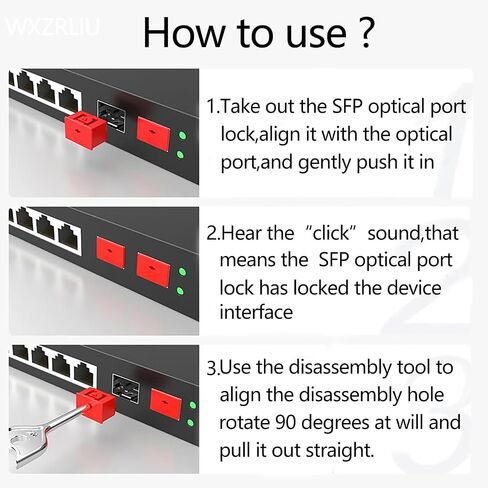 10 قطع قفل منفذ SFP مع مفتاح واحد، قفل منفذ التبديل/قابس أمان منفذ الألياف، غطاء غبار SFP لمنع الوصول غير المصرح به، مناسب لمراكز البيانات، وغرفة الخادم، وأجهزة الكمبيوتر المكتبية، وأجهزة الكمبيوتر المحمولة، إلخ. (أصفر) in Kuwait