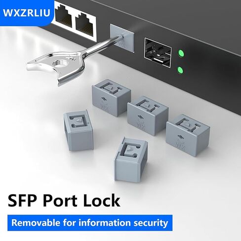 10 قطع قفل منفذ SFP مع مفتاح واحد، قفل منفذ التبديل/قابس أمان منفذ الألياف، غطاء غبار SFP لمنع الوصول غير المصرح به، مناسب لمراكز البيانات، وغرفة الخادم، وأجهزة الكمبيوتر المكتبية، وأجهزة الكمبيوتر المحمولة، إلخ. (أصفر) in Kuwait