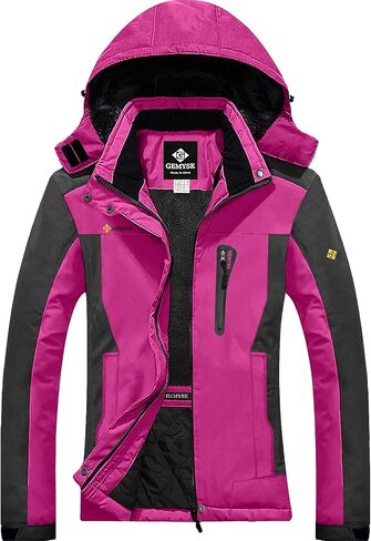 GEMYSE Women's Mountain Waterproof Ski Snow Jacket Warm Winter Windproof Rain Jacket Coat in Kuwait