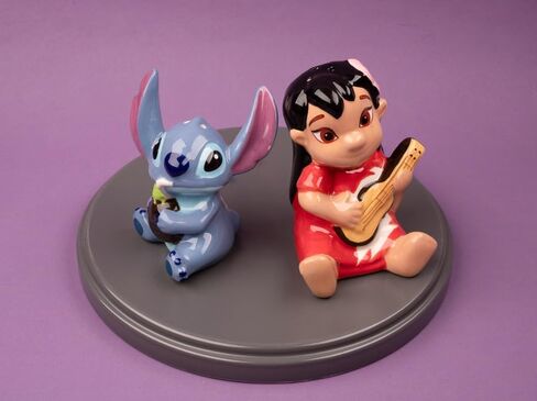 Disney Lilo and Stitch Salt and Pepper Shakers Kitchen Accessories | Cute Ceramic Housewarming Gifts for Men and Women and Kids | Official Licensee | 1 Set in Saudi Arabia