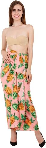 Pineapple Sarong Wraps for Women Mens Beach Pareo Hawaiian Cover up in Saudi Arabia