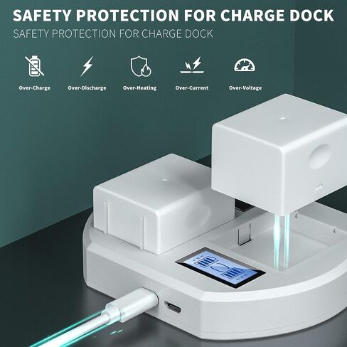 Taken Rechargeable Battery for Arlo Pro 5S 2K, Pro 4, Pro 3, Ultra 2, and Ultra Cameras, 3.85V 4800mAh Long Lasting Camera Batteries with Battery Charger Station in Saudi Arabia