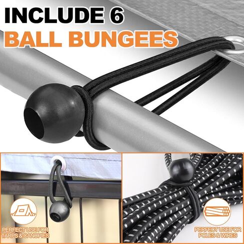 24 قطعة من حبال بنجي بأحجام متنوعة، تتضمن 18 بوصة، 24 بوصة، 31 بوصة، 40 بوصة حبال بنجي مع خطافات شديدة التحمل في الهواء الطلق، حزمة حزام حبل بنجي، حبال بنجي صغيرة و6 ربطات عنق كروية وحقيبة تنظيم متضمنة - أسود in Kuwait