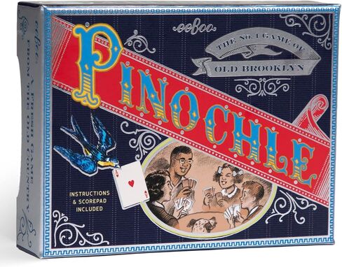 eeBoo: مجموعة بطاقات اللعب Piece and Love Pinochle، نسخة فنية من لعبة البطاقات التقليدية هذه، تحتوي على 48 بطاقة و4 بطاقات غش ولوحة النتائج، للأعمار من 14 عامًا فما فوق in Saudi Arabia