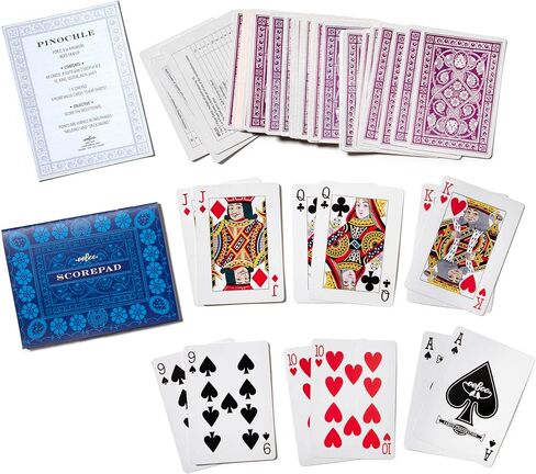 eeBoo: مجموعة بطاقات اللعب Piece and Love Pinochle، نسخة فنية من لعبة البطاقات التقليدية هذه، تحتوي على 48 بطاقة و4 بطاقات غش ولوحة النتائج، للأعمار من 14 عامًا فما فوق in Saudi Arabia