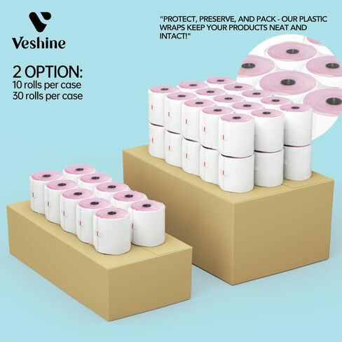 (10 لفات) طبقتان من اللفات الخالية من الكربون مقاس 3 بوصات × 95 قدمًا، ورق إيصالات أبيض/أصفر، ماكينة تسجيل المدفوعات النقدية بطبقتين in Kuwait