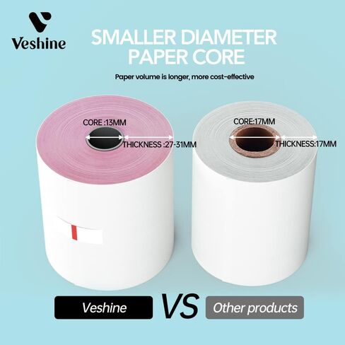 (10 لفات) طبقتان من اللفات الخالية من الكربون مقاس 3 بوصات × 95 قدمًا، ورق إيصالات أبيض/أصفر، ماكينة تسجيل المدفوعات النقدية بطبقتين in Kuwait