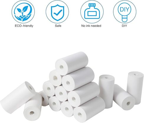15 Rolls Print Paper for Kids Instant Print Camera, Premium Photo Printer Thermal Paper, Kid's Instant Print Camera Refill Paper 57 x 30 mm Print Paper in Saudi Arabia