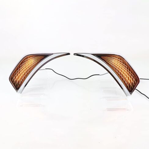 LED Side Marker Light Replacement Compatible with Jeep Wrangler JL JT 2018 2019 2020 2021 2022 Front Fender Marker Lamp with Dynamic Sequential Turn Signal Chrome Spider Web Style in Saudi Arabia