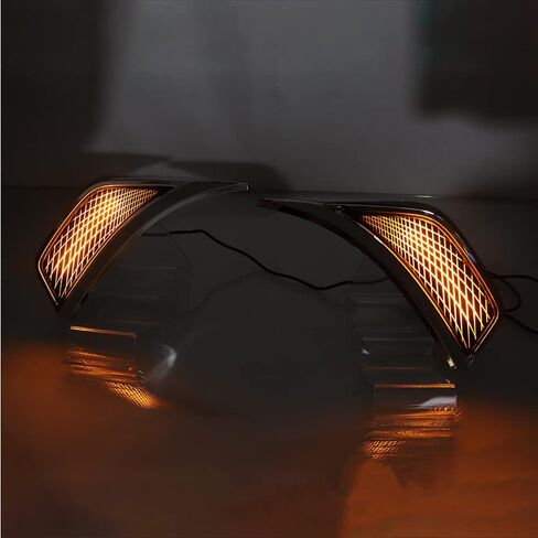 LED Side Marker Light Replacement Compatible with Jeep Wrangler JL JT 2018 2019 2020 2021 2022 Front Fender Marker Lamp with Dynamic Sequential Turn Signal Chrome Spider Web Style in Saudi Arabia
